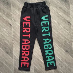 Svart Sweatpants Män kvinnor 1 Kvalitet Print Letter Pure Cotton Overized Jogger Drawstring Pants