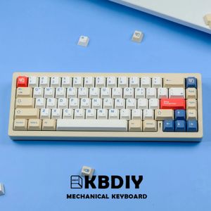 Keyboards KBDiy GMK Soymilk Keycap 135 Keys PBT Japanese Korean Keycap ISO Enter Cherry Profile for GMK67 K500 Gaming Mechanical Keyboard 231025