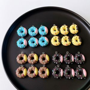 Donut Miniature Mini Harts Donuts Mögel för DIY -telefonfodral örhänge smycken tillbehör 1224034