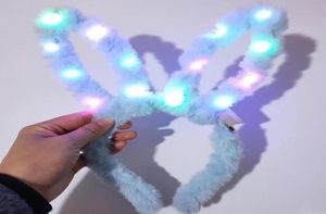 LED blinkendes Plüsch-Kaninchenohren-Stirnband für Frauen und Mädchen, Hase, leuchtendes Haarband, Kopfbedeckung, leuchtender Reifen, Hochzeit, Geburtstag, Party, Gastgeschenke, Ta5243655