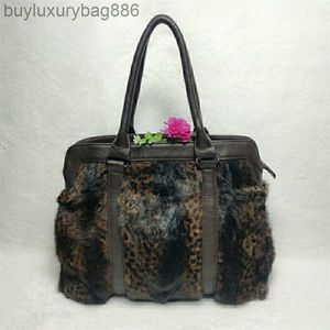 Autumn Winter Trendy Warm New fur bag fur bag plush bag otter fur bag large capacity real fur women's bag large size cowhide handbag black YP0IL