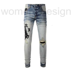 Men's Jeans Designer 20SS Mens Distressed Ripped Biker Slim Fit Motorcycle Denim For Men Fashion jean Mans Pants pour hommes designer #882 KVD4