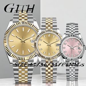 Men's automatic mechanical watch 31/36/41MM Full stainless steel watches Gliding Buckle Sapphire Luminous waterproof Wrist watches Comolete Calendar Wristwatches