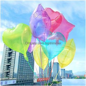 Balloon 18inch Heart Star Shaped Balloons 2023 Födelsedag Valentines Day Love Balls House Garden Dekoration Baby Shower Gifts Party Supp Dhchy