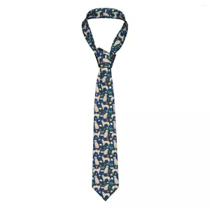 Bow Ties Navy Golden Retriever Novely Neck Tie Mens Classic Nuttie för bröllopsbrudmissioner Dansgåvor