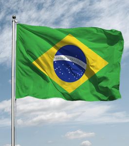 10 Stück Brasilien-Nationalflagge, 90 x 150 cm, zum Aufhängen, Polyester, Digitaldruck, Brasilien, brasilianische Banner-Flagge für Feiern 7353978