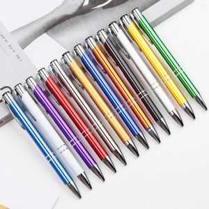 Creative Metal Ballpoint Pens Multi-color Push School Office dostarcza artykuły papiernicze studenckie