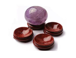 50 pz base a sfera di cristallo espositore in legno supporto per piedistallo per statua di divinazione artigianale in miniatura3195090