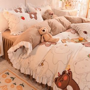 Bedding Sets est design super soft digital cartoon characters printing kids children duvet cover set oekotex bedsheet velvet bedding 231026