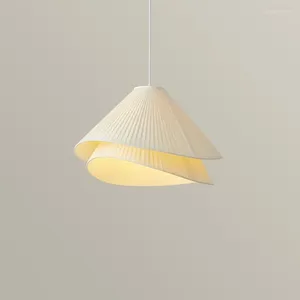 Żyrandole minimalizm e27 materiał żyrandol nowoczesne sypialnia białe lampy led lampy wisior