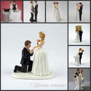 Festive Supplies Happy Princess Embrace Bride And Groom Wedding Cake Topper Decoration Couple Figurine Craft Decorations