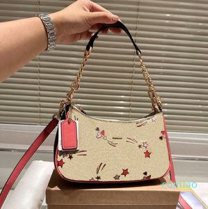 designer bag purse luxury bag women shoulder bags vintage leather handbags Elegant Star Heart Print Underarm Crossbody Bags