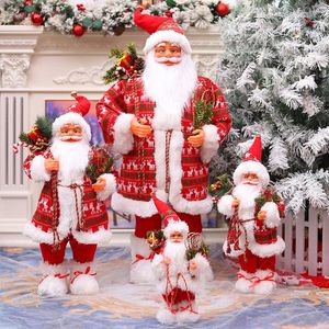 Christmas Decorations Santa Claus Ornaments Tree Decor Elk Snowman Plush Doll For Home 2023 Navidad Pendant Gift Kids 231026