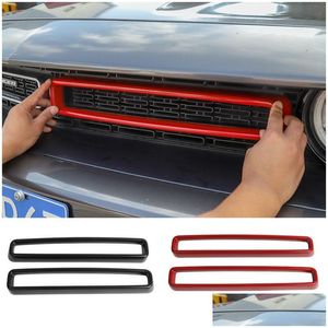 Other Exterior Accessories Car Front Mesh Gril Grilles Decoration Ring For Dodge Challenger Up Styling Interior Accessories Drop Deliv Dhcd3