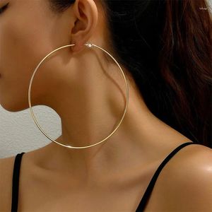 Hoop Earrings Post Stud Big Ear Ring Women Girls Gold Silver Plating Fashion Jewelry Accessories Party Gift 2023 Style