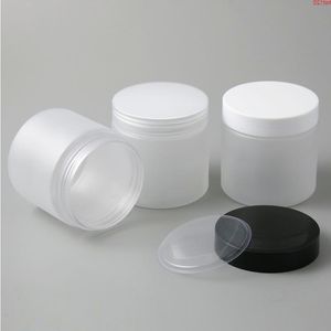 200G Frosted Empty PET Jars with Black White Clear Plastic Screw Lids 666oz Cosmetic cream make up Containers Packaginggood Jkkss