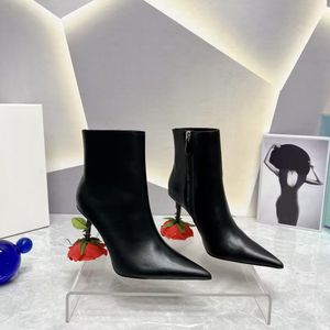 2023 Stilista di moda da donna Tacchi a palloncino Scarpe in pelle Suola in cuoio a punta 8,5 cm Vacanza Banchetto Tacchi alti da donna 35-40