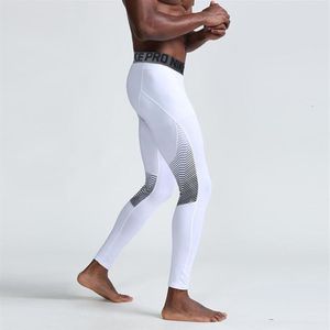 Marca elasticidade leggings calças masculinas sexy ginásio compressão calças de fitness jogging calças esportivas runnin234t