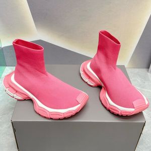 New fashion boots top designer shoes high top candy socks boots thick sole outdoor anti slip shoes one letter slippers indoor men's and women's couple shoes sandals