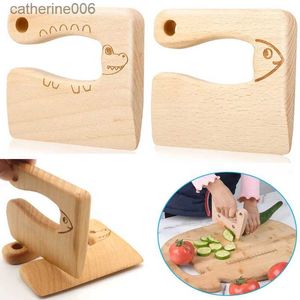 Kitchens Play Food Safe Wooden Kids Knife Cooking Toy Simulation Knives Cutting Fruit Vegetable Children Kitchen Pretend Play Montessori EducationL231026