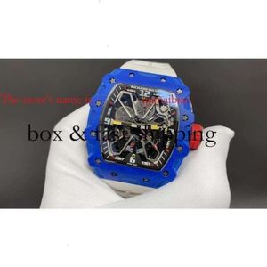 Mechanische Uhr Richa Rm35-03 Vollautomatische Band-Schweizer Uhrwerk-Armbanduhr Super Duplicate Rm35 NTPT Schwarz, Weiß und Blau Carbon 3503Montres für Herren