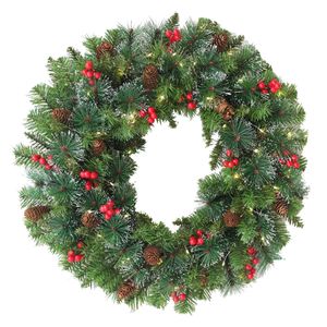 Christmas Decorations Wreath Front Door Window Hanging Garland Pine Cone Artificial Xmas Tree Ornaments 2023 navidad Decor 231025