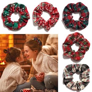 Christmas Hair Ring Cartoon Print Headrope Party Decoration Girl Rubber Band Hair Accessories The Perfect Gift For Your Family