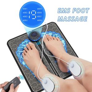 Massageador de pés Elétrico EMS Almofada de massageador de pés Alívio da dor Relaxe pés Acupontos Tapete de massagem Choque Estimulação muscular Melhorar a circulação sanguínea 231025