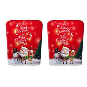 Capas de cadeira 2pcsChristmas Back Cover Xmas Elk Tecido Boneca Cozinha Festival Holiday Party Christmas El Decor