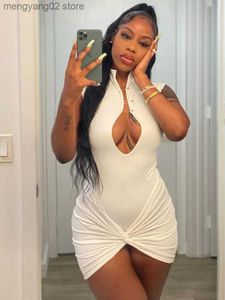 Basic Casual Dresses Summer Hollow Out Outfits Sexy Dresses For Women 2023 Sleeveless Bodycon Mini Dress Party Club White dress Laides T231026