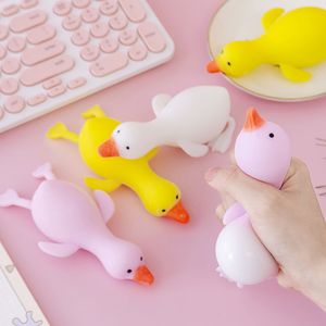 Fun TPR Cute Cartoon Duck Geese Stress Relief Squeeze Reliever Squish Toy Animal Antistress Fidget Toys Slow Rebound Decompression Funny for Children Adult DHL