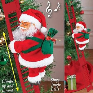 クリスマスの装飾クリスマスオーナメント装飾装飾エレクトリッククライミングラダーミュージックサンタクロウスのためのクリスマスツリーハンギング装飾年ギフト231025