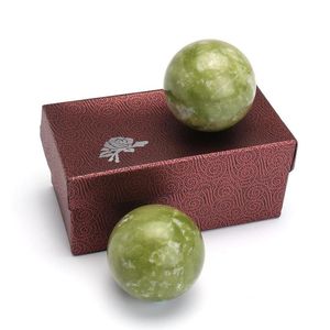 2st Jade Stone Hand Vola Ball 48mm Natural Massaging Smooth Healing Sphere Operty Physique Slimming Relaxation Body Massager252U