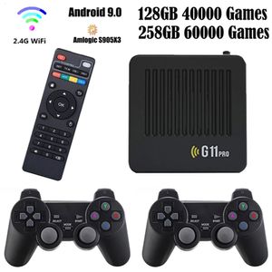 Gamecontroller Joysticks Ampown G11 Pro Retro-Videospielkonsole 256G Game Box 2,4G Double Wireless 4K HD TV Box Android 9.0 60000 Spiele für PS1/PSP 231025