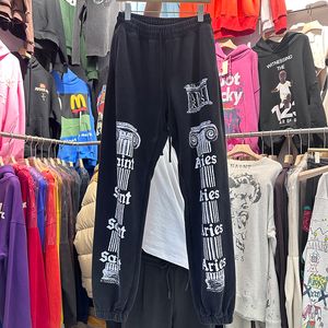 Umyte spodnie spodnie drukują mężczyźni kobiety ciężka tkanina unisex joggery sznurka spodni Eur rozmiar prawdziwych fotek