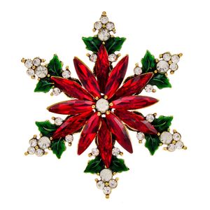Pins broszki Cindy Xiang Przyjazd Bożego Narodzenia kryształowy pin z płaszczykiem śniegu zima festiwal broszka emalia biżuteria