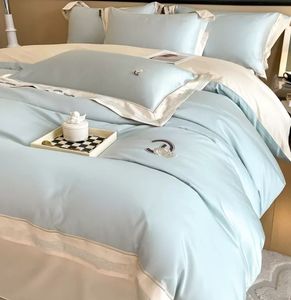 寝具セットデザイナーの寝具の家の装飾4ピースセットベッドシートライトラグジュアリー高品位の寝具デザイナーブランケットルーム装飾デザイナー