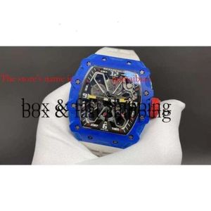 Mechanical Watch Richa Milles Rm35-03 Fully Automatic Tape Swiss Movement Wristwatch Super Duplicate Rm35 NTPT Black, White and Blue6302 montres de luxe