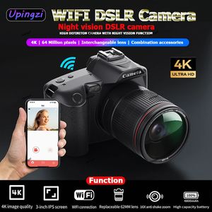 Видеокамеры продукт D5 4K двойная камера Высокое разрешение 64 миллиона пикселей Wi-Fi DSLR Красота Цифровая камера ночного видения 231025