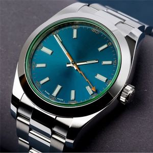 Reloj clásico de diseño de lujo para hombre, reloj mecánico con movimiento automático, correa de acero inoxidable, cristal de zafiro resistente al agua