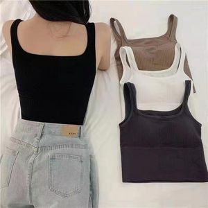 Bustiers Korsetts Nahtloses Crop Top Damen Feste breite Schultergurte Schlauch-BH Dessous Bequeme einteilige UnterwäscheBustiers