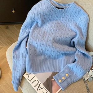 Suéter feminino torção suéter básico mulheres malha jumper primavera outono cashmere malha pulôver femme manga longa lã malhas outwear h436