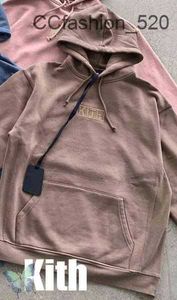 Kith Hoodie Embroideryパーカーメンズ女性ボックスフード付きスウェットシャツの品質