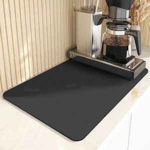 Table Mats HGX Placemat Super Absorbent Anti-slip Coffee Dish Large Kitchen Draining Mat Drying Quick Dry Bathroom Drain Pad