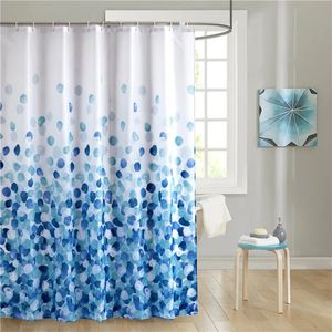 Shower Curtains Blue Pebble Stone Rocks on White Bathroom Cloth Shower Curtain Sets with Hooks Heavy Duty Shower Curtains for Bathroom Decor 231025