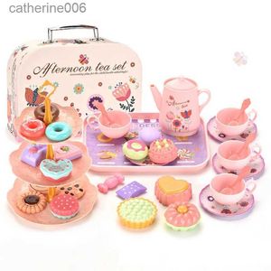 Kitchens Play Food Simulation Kitchen Afternoon Tea Set Girls Party Game Toys Kids DIY Pretend Play Food Cake Dessert Kitchen Toys Children GiftsL231026