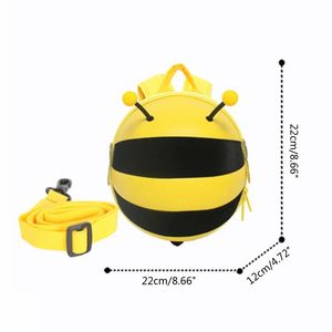 Baby Walking Wings 63HC Baby Walking Safety Harness Reins Kid Toddler Strap Daypack med avtagbar koppel söt mini Bee Backpack 231025