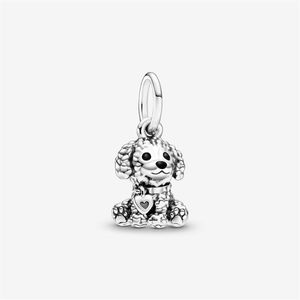New Arrival 925 Sterling Silver Poodle Puppy Dog Dangle Charm Fit Original European Charm Bracelet Fashion Jewelry Accessories193i