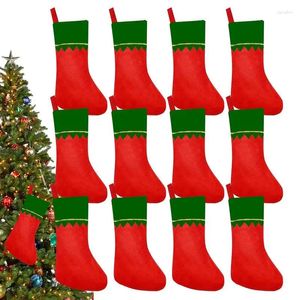 Decorações de Natal Meias 12pcs Clássico Decorativo para Árvore Decoração de Casa Acentos Escadas de Sala de Aula