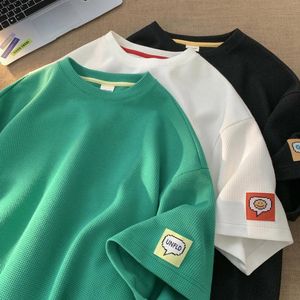 Męskie koszule 2023 Summer Walf Checks Men Harajuku Streetwear Fashion Vintage Koszulka naklejka